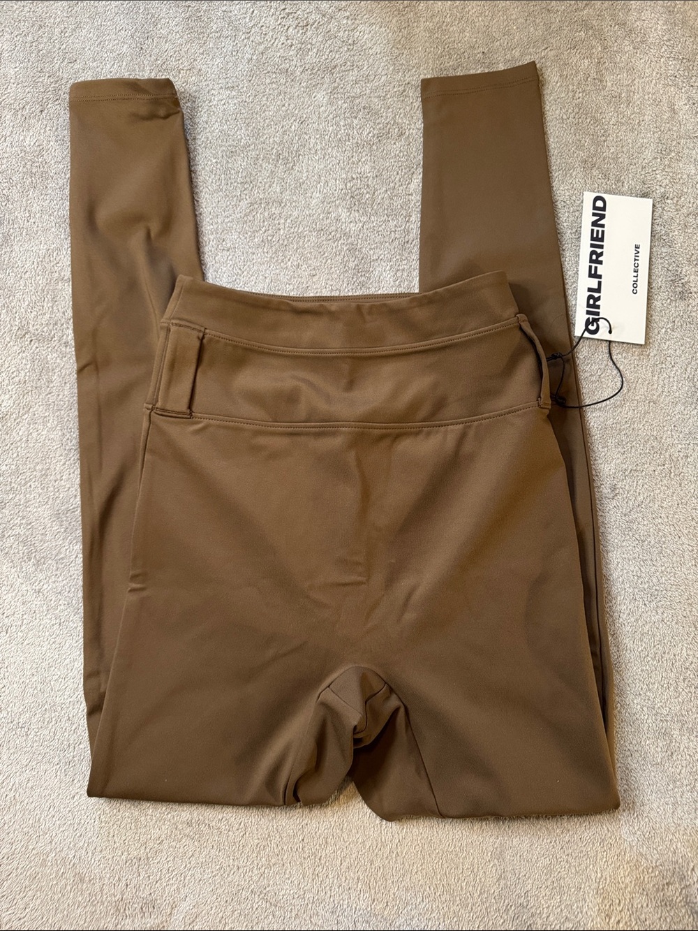 NWT Girlfriend Collective Brown High Waist Leggings Sz s